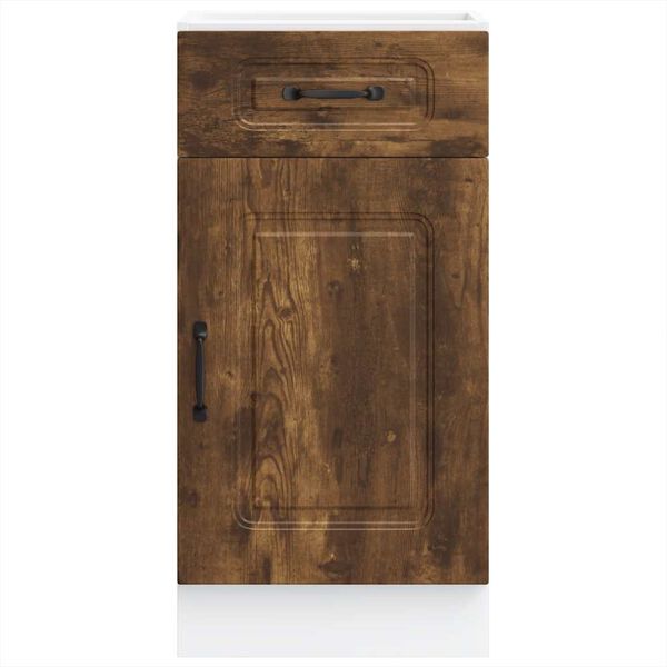 vidaXL Kitchen Base Cabinet Kalmar Smoked Oak Engineered Wood