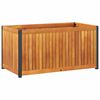 vidaXL Garden Planter 85x45x44 cm Solid Wood Acacia and Steel