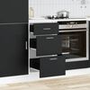 vidaXL Bottom Cabinet Lyon Black 40x46x81.5 cm Engineered Wood