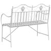 vidaXL Garden Bench Antique White 103.5 x 59 x 89 cm Steel