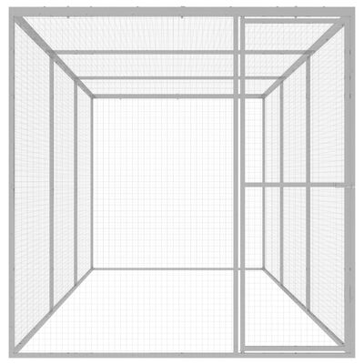 vidaXL Cat Cage 4.5x1.5x1.5 m Galvanised Steel