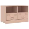 vidaXL TV Cabinets 2 pcs Pink 67x39x44 cm Steel