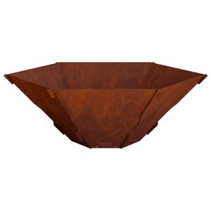 vidaXL Fire Pit Rusty 58.5 x 51.5 x 19.5 cm Weathering Steel