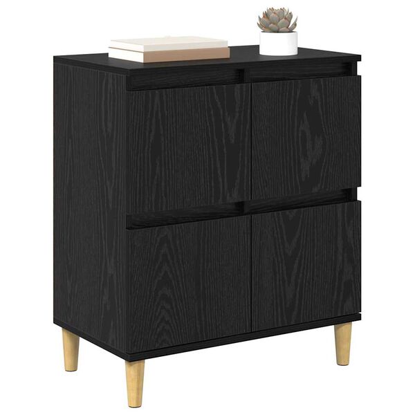 vidaXL Sideboard Black Oak 60 x 35 x 70 cm Engineered Wood