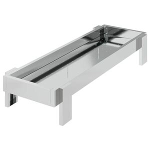 vidaXL Chicken Feeding Trough Silver 80 x 28 x 13.5 cm
