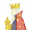 vidaXL 3 Wise Men Christmas Lighting 3 pcs Warm White 105 cm Fabric