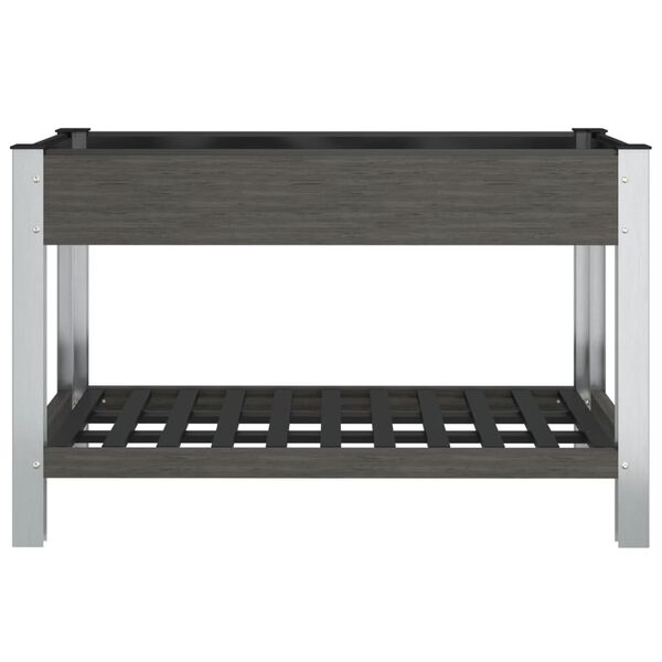 vidaXL Garden Raised Bed with Shelf Grey 120x50x75 cm WPC