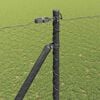 vidaXL Fence Post Grey 100 x 1.6 m (25 mm mesh) Steel and PVC