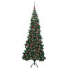 vidaXL Corner Artificial Christmas Tree Green 180 cm PVC and Metal