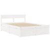 vidaXL Bed with Drawers and Mattress White 120x200 cm Solid Wood Pine