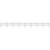 vidaXL Garden Fence with Hoop Top Steel 1339x80 cm Black