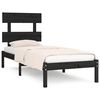 vidaXL Bed Frame without Mattress Black 90x200 cm Solid Wood