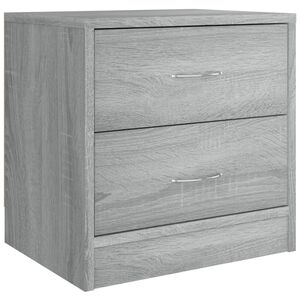 vidaXL Bedside Cabinet Grey Sonoma 40x30x40 cm Engineered Wood