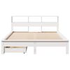 vidaXL Bookcase Bed without Mattress White 135x190 cm Double Solid Wood Pine