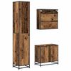vidaXL Bathroom Furniture Set with Door 3 pcs Old Wood Engineered Wood