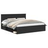 vidaXL Bed Frame with Headboard Black 200 x 200 cm Engineered wood