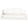 vidaXL Daybed with Trundle and Drawers without Mattress White 90x200 cm