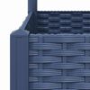 vidaXL Garden Planter with Trellis Blue Grey 120x40x121.5 cm PP