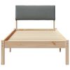 vidaXL Bed frame Brown and dark grey 75 x 190 cm Solid pine wood