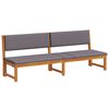 vidaXL Sun Lounger Reclining Brown 200 x 57 x 75cm Solid Acacia wood