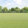 vidaXL Fence with Post Silver 1 x 10 m Steel