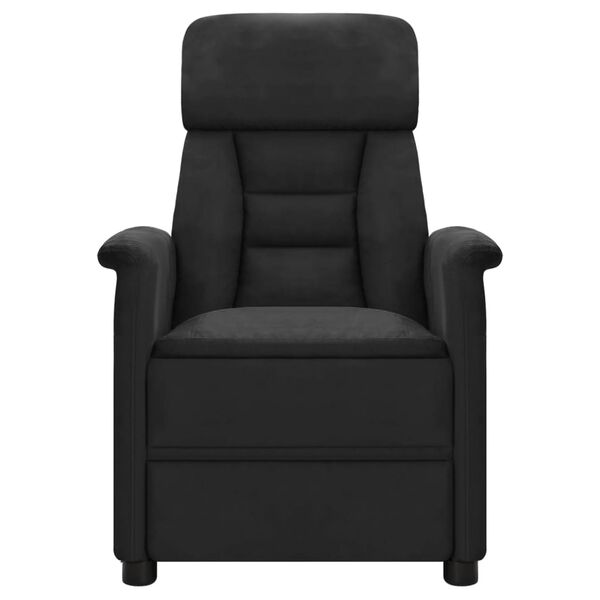 vidaXL Recliner Chair Black Microfiber Fabric