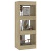 vidaXL Book Cabinet/Room Divider Sonoma Oak 40x30x103 cm Engineered Wood
