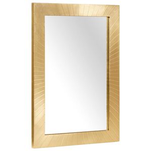 vidaXL Bathroom Mirror Wall-mounted Black and Gold 50 x 2.5 x 70 cm