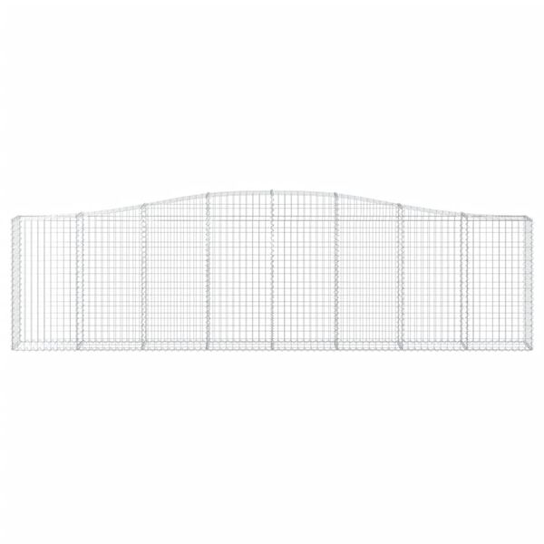 vidaXL Arched Gabion Baskets 2 pcs 400x30x100/120 cm Galvanised Iron