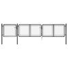vidaXL Garden Gate Steel 400x75 cm Anthracite