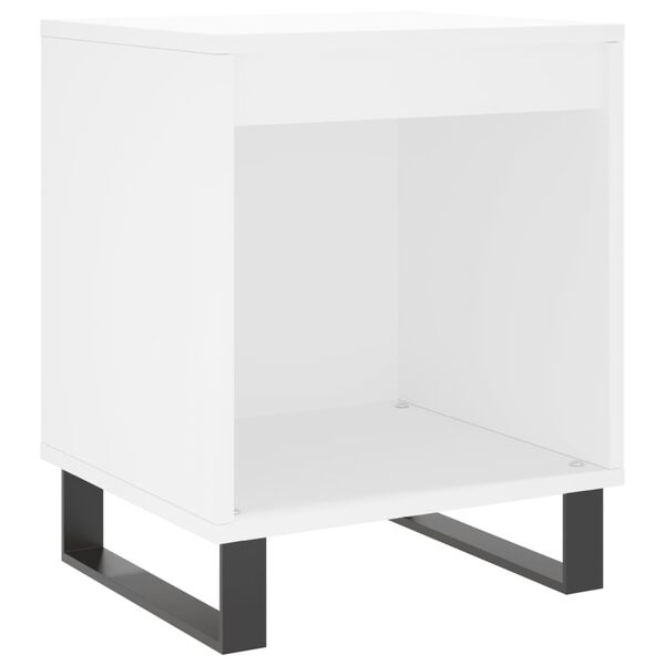 vidaXL Bedside Cabinet White 40x35x50 cm Engineered Wood