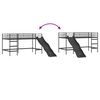 vidaXL Kids'Loft Bed Frame with Slide Black and Anthracite