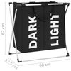 vidaXL 2-Section Laundry Sorter Black