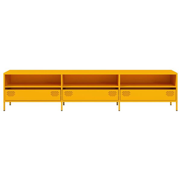 vidaXL TV Cabinet Mustard Yellow 202x39x43.5 cm Cold-rolled Steel