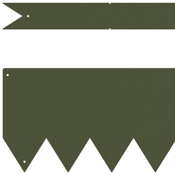 vidaXL Lawn Edging 50 pcs Olive Green 100 x 0.05 x 15 cm