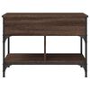 vidaXL Coffee Table Brown Oak 70x50x50 cm Engineered Wood and Metal