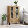 vidaXL Highboard Artisan Oak 70 x 31 x 115 cm Engineered Wood and Iron