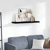 vidaXL Floating Wall Shelf High Gloss Black 90x23.5x3.8 cm MDF