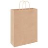 vidaXL Paper Bags 250 pcs with Handles Brown 32x12x42 cm