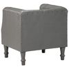 vidaXL Armchair Grey Real Leather