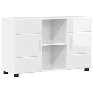vidaXL Sideboard FLORIN High Gloss White 88.5 x 30.5 x 55.5 cm