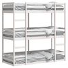 vidaXL Triple Bunk Bed without Mattress White 90x200 cm Solid Wood Pine