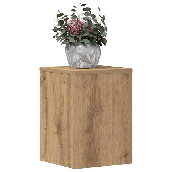 vidaXL Plant Stands 2 pcs Artisan Oak 25x25x35 cm Engineered Wood