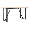 vidaXL Dining Table O-Frame 140x80x75 cm Solid Wood Pine and Steel