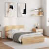 vidaXL Bed Frame without Mattress Sonoma Oak 120x190 cm Small Double