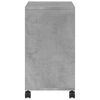 vidaXL Side Table with Wheels Concrete Grey 50x30x55 cm Engineered Wood
