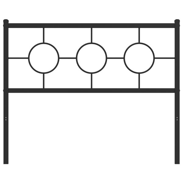 vidaXL Metal Replace Headboard Black 107 cm