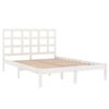 vidaXL Bed Frame without Mattress White 140x200 cm Solid Wood