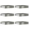 vidaXL Lawn Edging 6 pcs 60 x 60 x 13 cm Galvanised Steel Silver