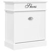 vidaXL Shoe Cabinet White 50x28x58 cm Paulownia Wood